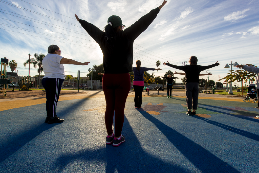 Yoga and Stretching in the Park